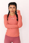 Long Sleeve Fitted Crewneck Shirts SVN VII S Pink 