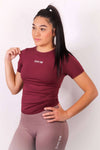 Short Sleeve Fitted Crewneck Shirts SVN VII S Ruby 