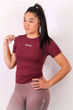 Short Sleeve Fitted Crewneck Shirts SVN VII S Ruby 